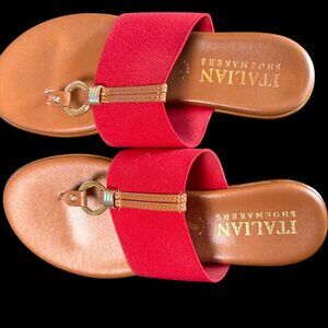 Italian Shoemakers Red Slide Sandals – Size 6.5